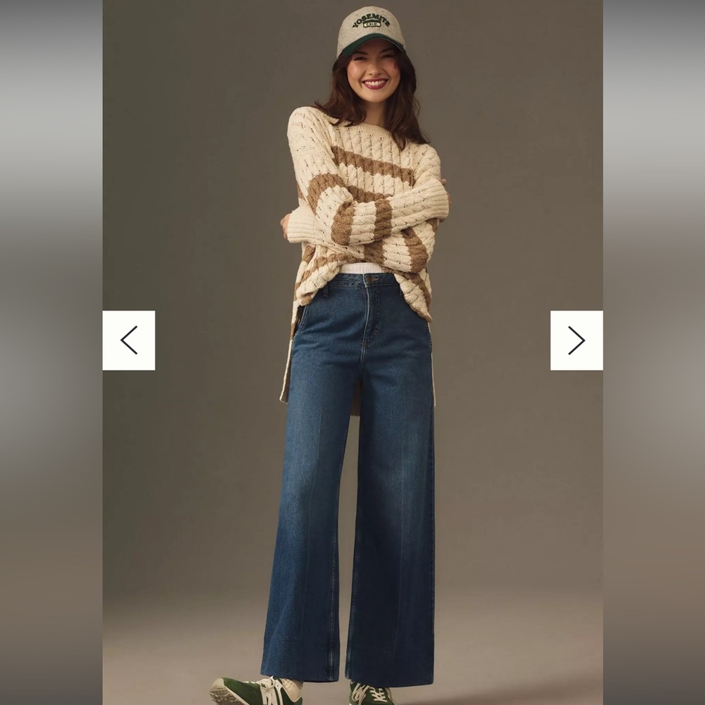 Anthropologie x Pilcro Longline Stitch Oversized Sweater NWOT Size XXS